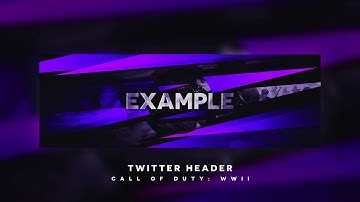 NEW 2018 FREE "Call Of Duty" THEMED TWITTER HEADER TEMPLATE - (COD WW2 Abstract Twitter Header)