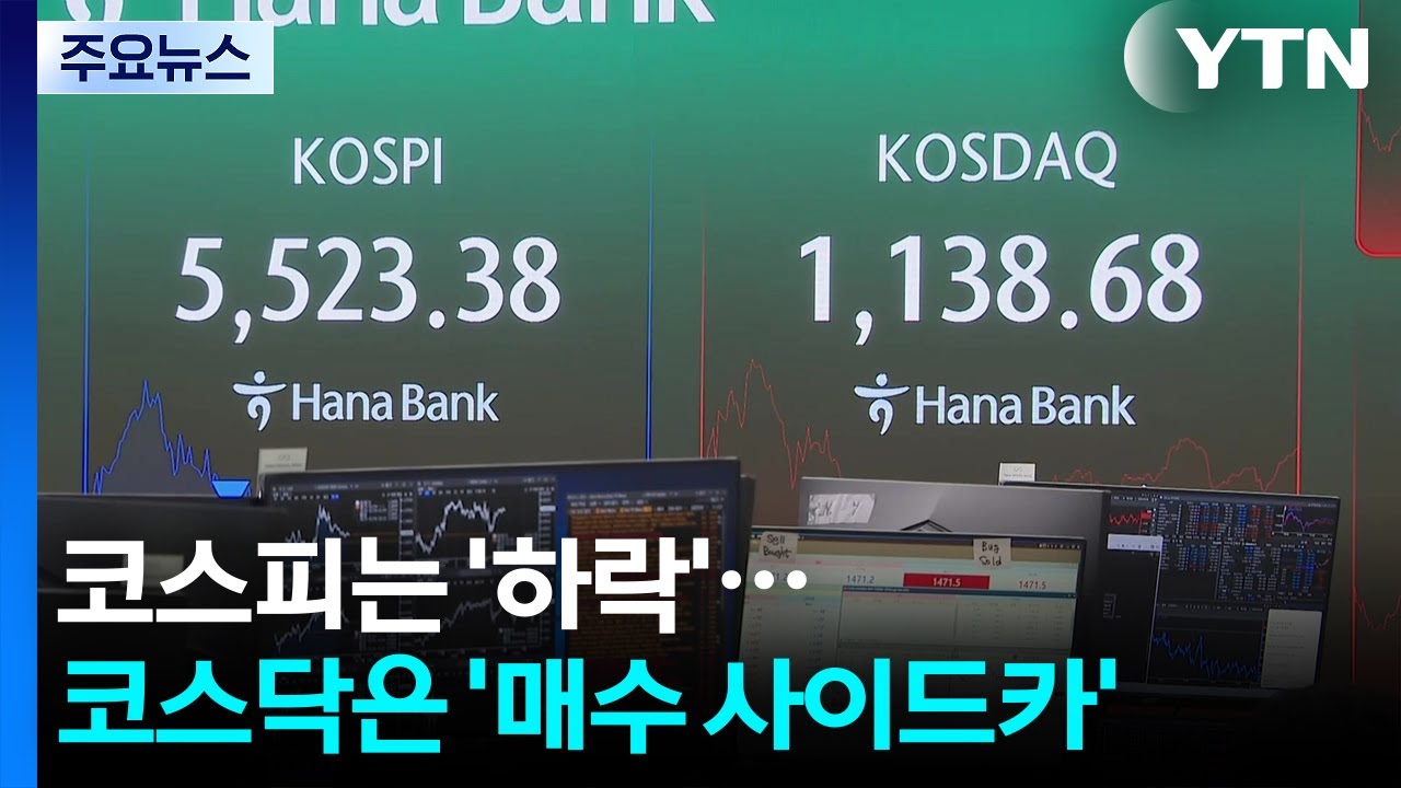 코스피는 '하락'...코스닥은 '매수 사이드카' / YTN