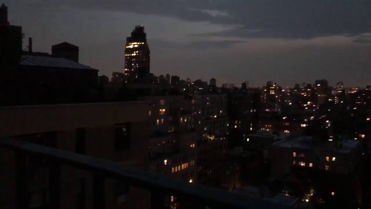 Nightfall over New York City