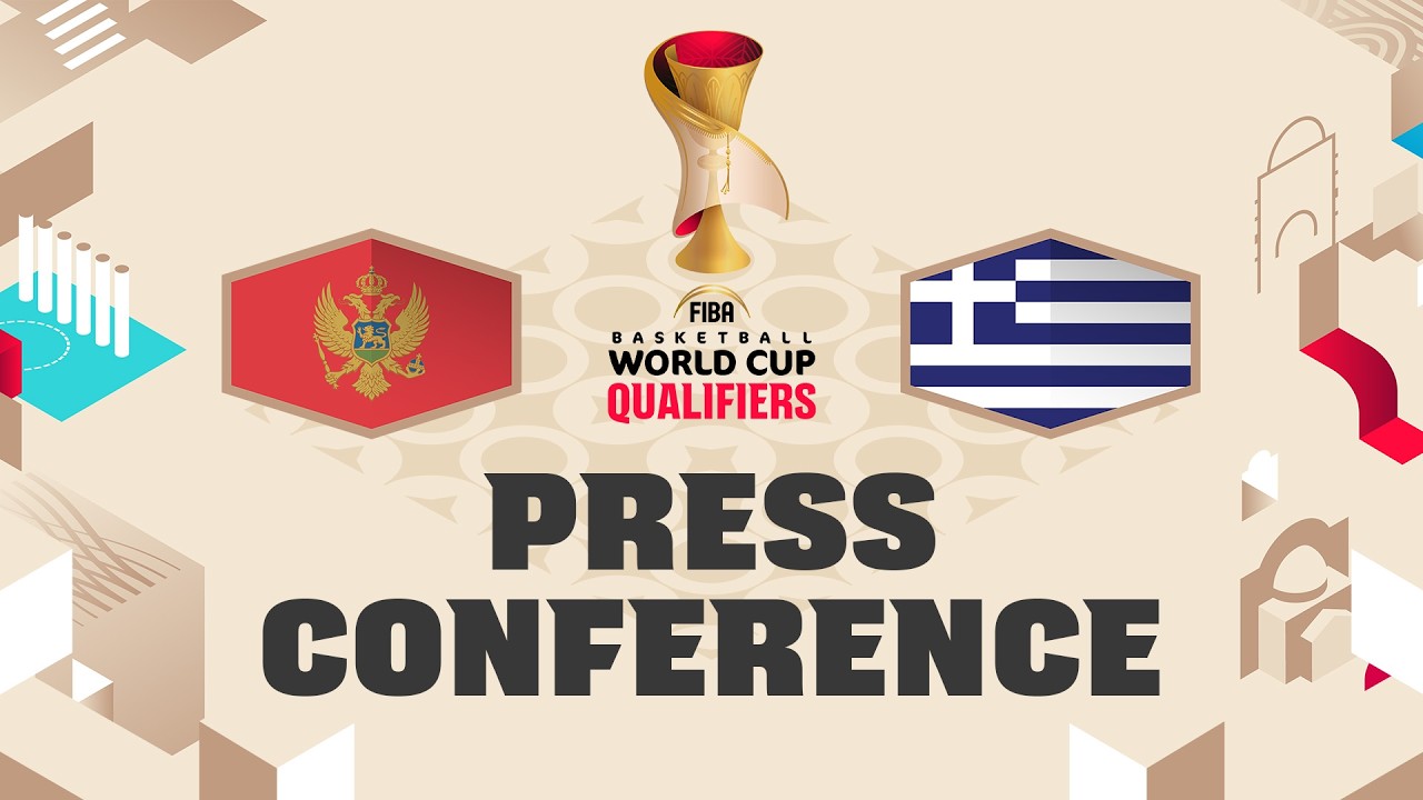 LIVE - Montenegro v Greece - Press Conference | FIBA Basketball World Cup 2027 European Qualifiers