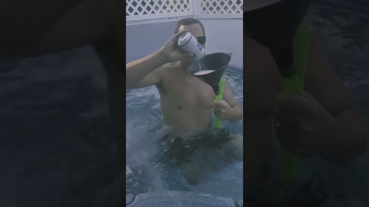 Underwater beer bong! (almost drowned!) 