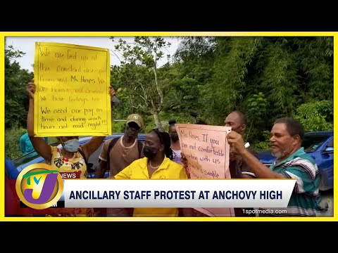 Ancillary Staff Protest at Anchovy High | TVJ News