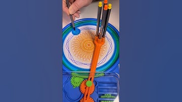 Spirograph Art: Hand and Machine work together creatively! #shorts #loopart #spirograph