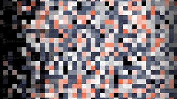 Colorful pixelated flowing background, seamless loop. Animation. Abstract rows of blinking flat