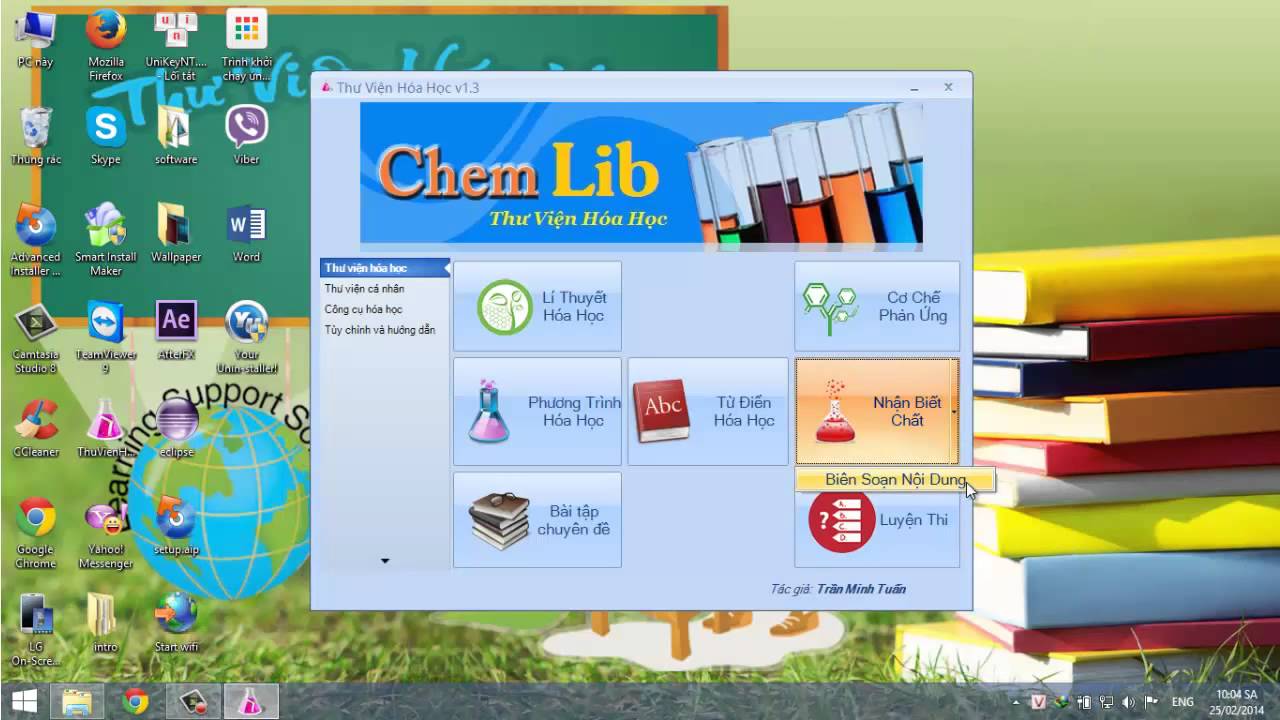 Phần mềm hóa học | Hướng dẫn sử dụng phần mềm Thư Viện Hóa Học