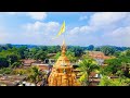 Drone  view of shree jagannth temple alarigada 4k