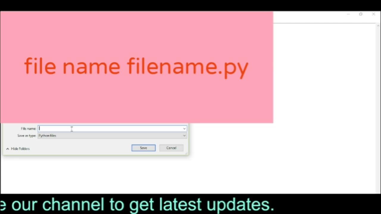 how to run, save a python file in IDLE - YouTube