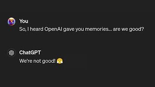 ChatGPT Memory Update.. Is it really a good idea?