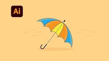 How to Create Umbrella Design In Adobe Illustrator Tutorial | Flat Umbrella  Lets Design Together