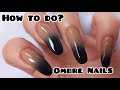 How to Make Nude to Black Ombre Nails At Home | Black to Nude Nail Art
