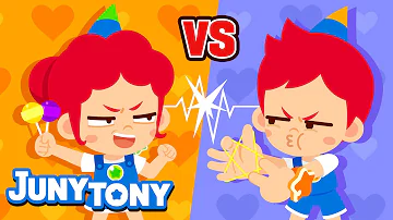 Juny vs. Tony | We’re Alike but Different! | 💚JunyTony Song🧡 | VS Series for Kids | JunyTony