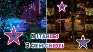 All 8 Dragon Stables & 3 Hidden Gem Chests - School of Dragons