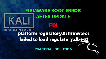 KALI FIX: platform regulatory.0: firmware: failed to load regulatory.db (-2)
