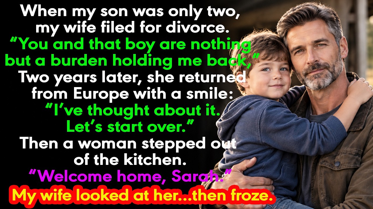 Una domenica pomeriggio, mentre mio figlio disegnava al tavolo della cucina, il campanello suonò e sulla porta trovai la donna che se n'era andata diciotto mesi prima. "Sono in città per un...