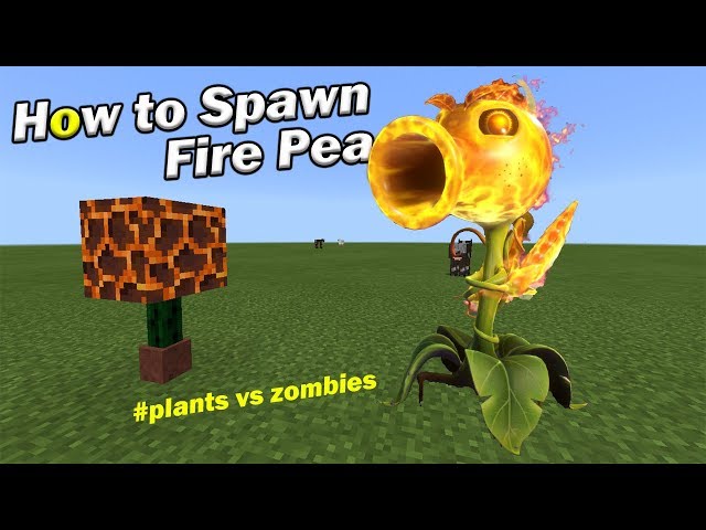 How To Spawn Fire Pea Minecraft Pe Vs Plants Vs Zombies Youtube - roblox super heroes vs zombies marvel avengers toysbr youtube