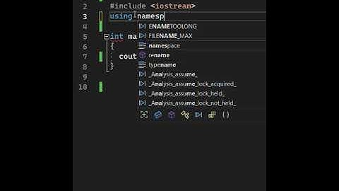 namespace std #c++ #cout #std