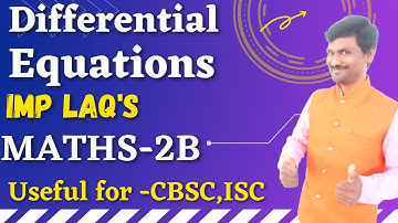 #Differential_Equations, #Maths2B, inter, imp LAQ