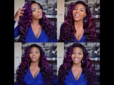 ♥Queen Weave Beauty Ltd. Review + My PURPLE hair!!♥ - YouTube