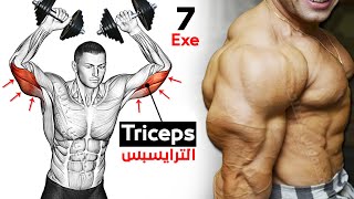 تمارين الترايسبس للحصول على عضلة التراي بارزة وضخمة 🔥 | Triceps Workout