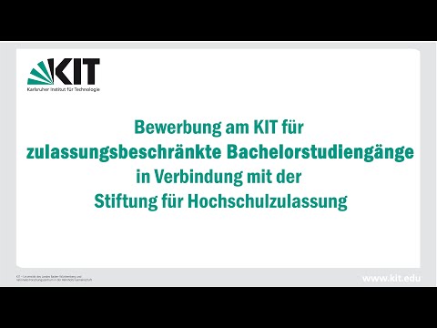 Bewerbung am KIT für zulassungsbeschränkte Bachelorstudiengänge WS 2015/16