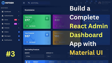 #3 Build a Complete React Admin Dashboard App | React, Material UI, Bootstrap 4, Light & Dark Mode 🔥