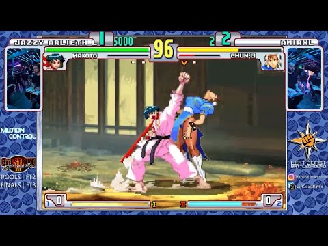 LCB#4: SFIII 3RD STRIKE TOURNAMENT: AMIRXL ( CHUN-LI ) VS ARLIETH ( MAKOTO ) GRAND FINALS FT3 SET