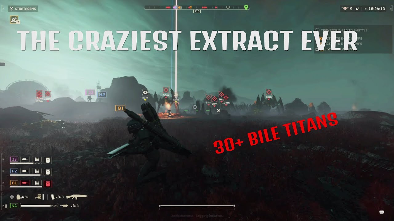 THE CRAZIEST EXTRACT EVER!! Helldivers 2 helldive difficulty - YouTube