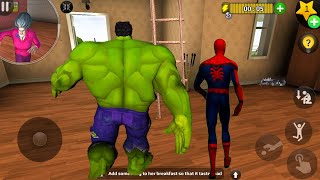 HULK and SPIDERMAN Enter In Miss T House - Scary Teacher 3d New Prank | Funny Android game