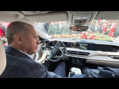 Cumhurbaşkanı Erdoğan'ın dün kullandığı Togg'dan araç içi görüntüler paylaşıldı