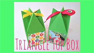 Triangle gift box tutorial