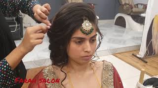 Real Bridal beautiful hairstyle | latest Barat hairstyle | Front Hairstyle Complete tutorial |