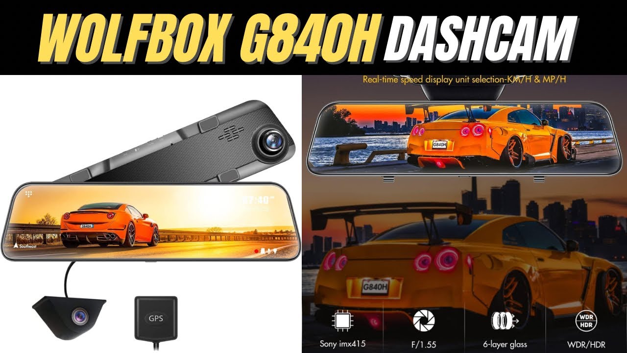 WOLFBOX G900 4K+2.5K Touch Screen Parking Monitoring Dash Cam Smart Mirror