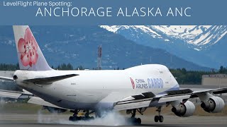 4K Anchorage Alaska ANC Plane Spotting: 747s abound!
