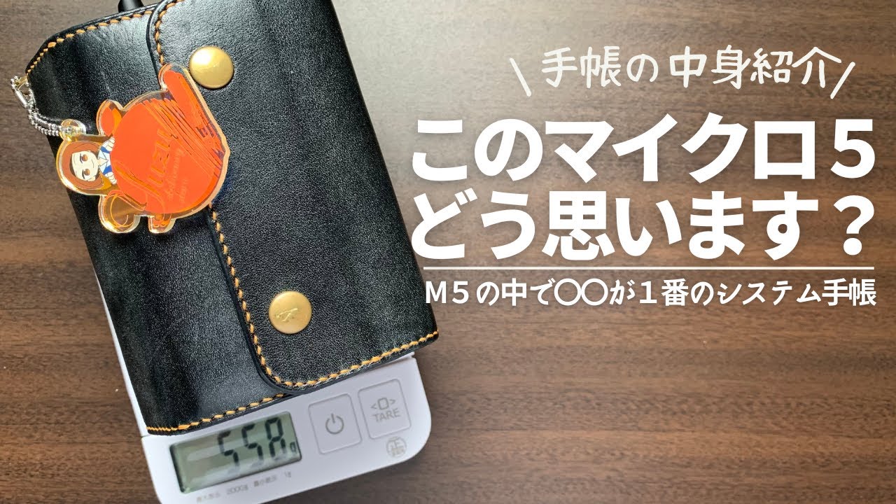 カスタマイズ】携帯用マイクロ５の中身全部見せます【システム手帳 M5