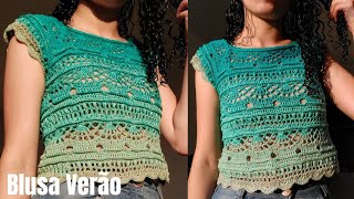 BLUSA DE CROCHÊ VERÃO AULA 1/2 - PASSO A PASSO TUTORIAL