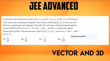 JEE Advanced 2023 paper 1 vector and 3D question