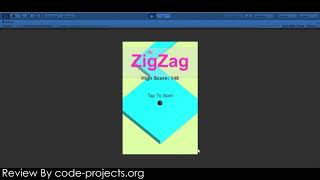 UNITY ENGINE の ZigZag ゲーム (ソース コードあり) |ソースコードとプロジェクト screenshot 3