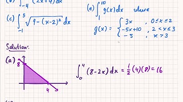 Math 135 Sections 5.1/5.2... Calculating integrals using basic geometry