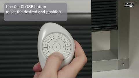 Setting limits - Free hanging Plisse & Duette® Shades - CLOSE position - PowerView® Automation