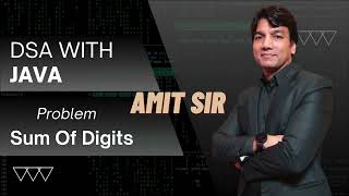 DSA With Java Sum Of Digits | Brain Mentors Pvt. Ltd.