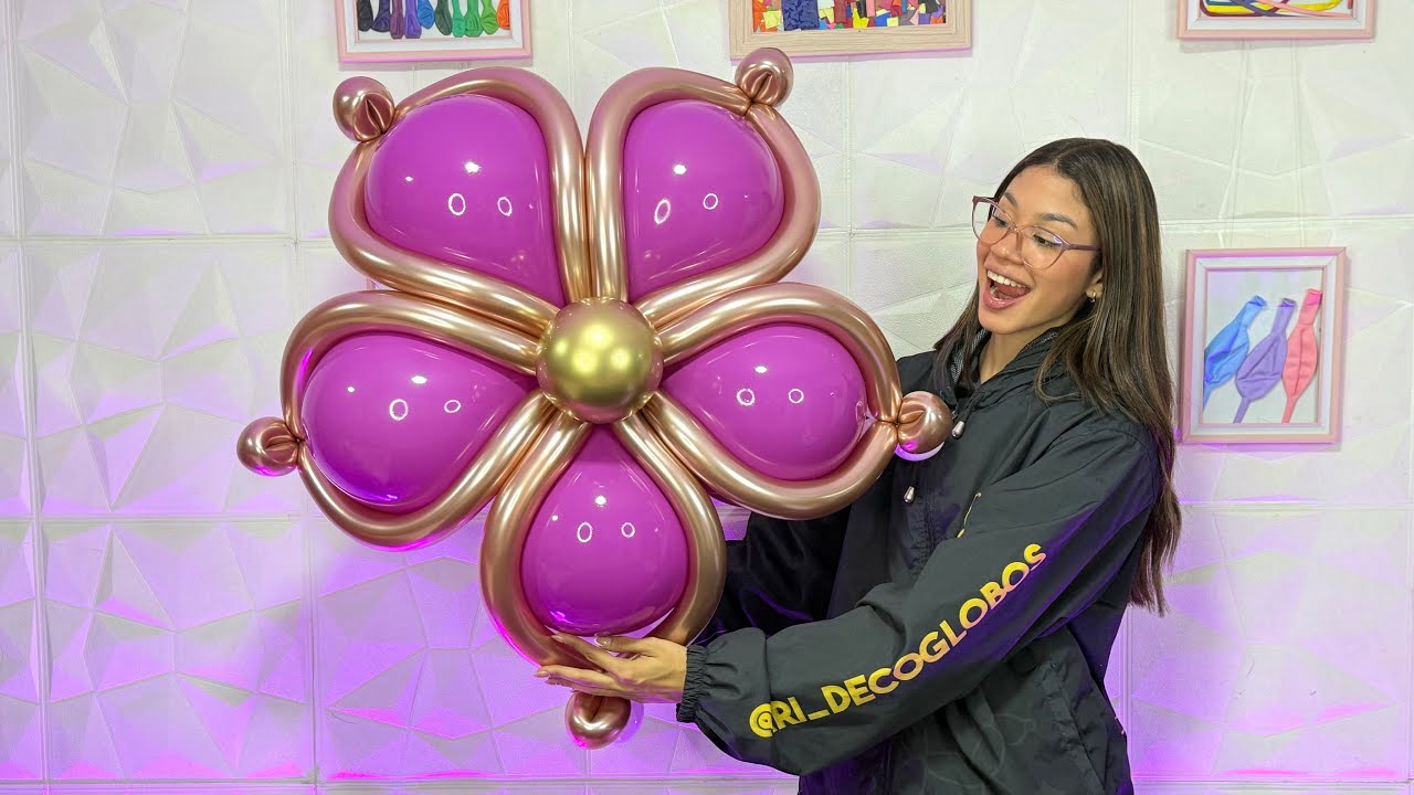 Cómo hacer flor creativa  con globos 