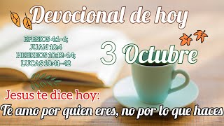 Devocional de hoy 3 Octubre  |  Devocionales cristianos cortos | Devocionales diarios | Devocional