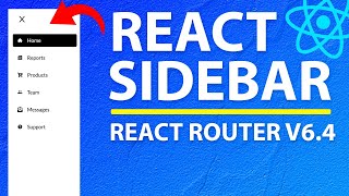 React Sidebar Navigation Menu using React Router v6.4 - Beginner Tutorial