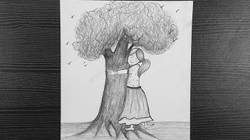 Chipko Movement Drawing Easy // Easy Save Trees Drawing // Chipko Movement // Pencil Drawing