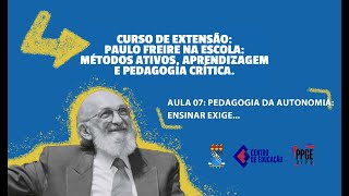 Curso Paulo Freire na Escola: Paulo Freire e a EJA: cotidiano, currículo e formação do professor