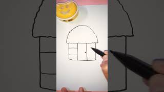 Menggambar Rumah Adat Honai #shorts #drawing #menggambar