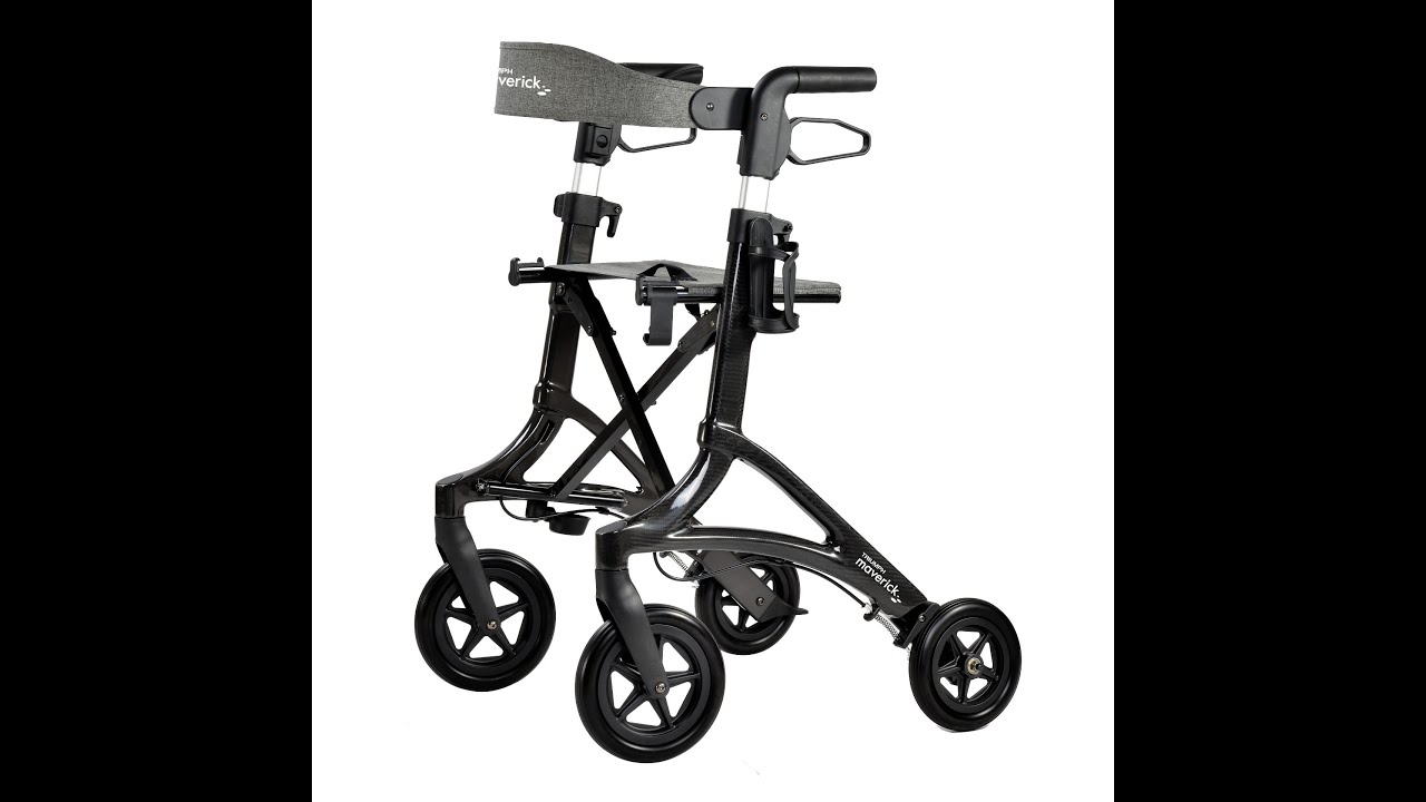 Triumph Maverick Lightweight Folding Rollator Walker