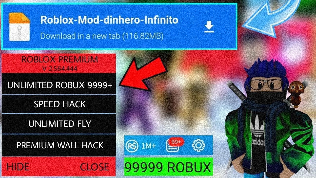 Roblox APK MOD Menu + Robux Infinito v2.600.713 - Download 2023
