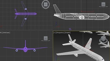 How to Make Airplane in 3ds Max with simple Method - Learn Modeling Airplane in 3ds max