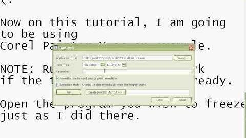 How to use Run As Date
